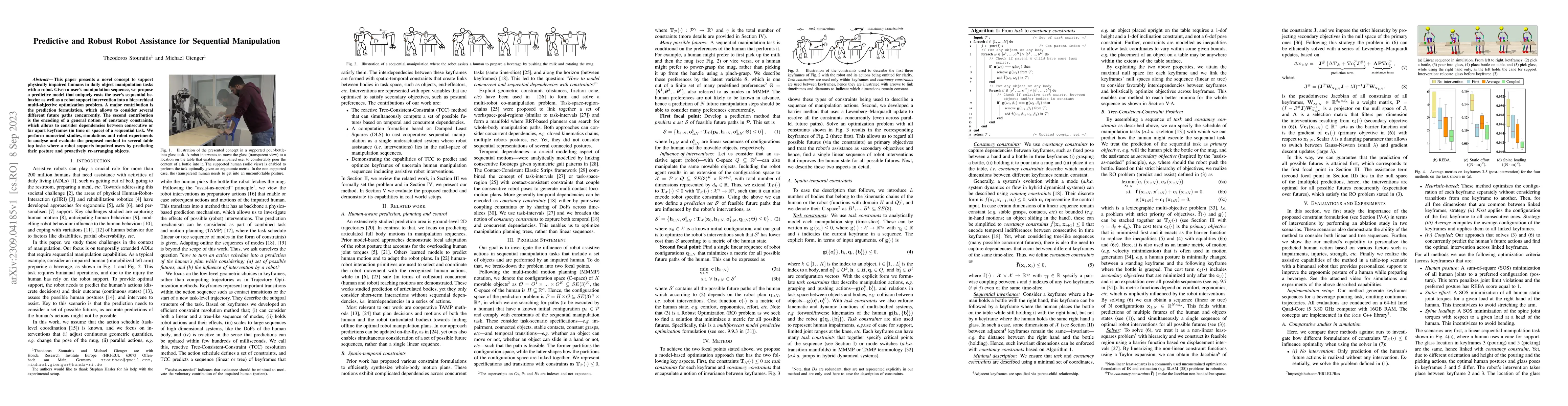 Thumbnail for Predictive and Robust Robot Assistance for Sequential Manipulation