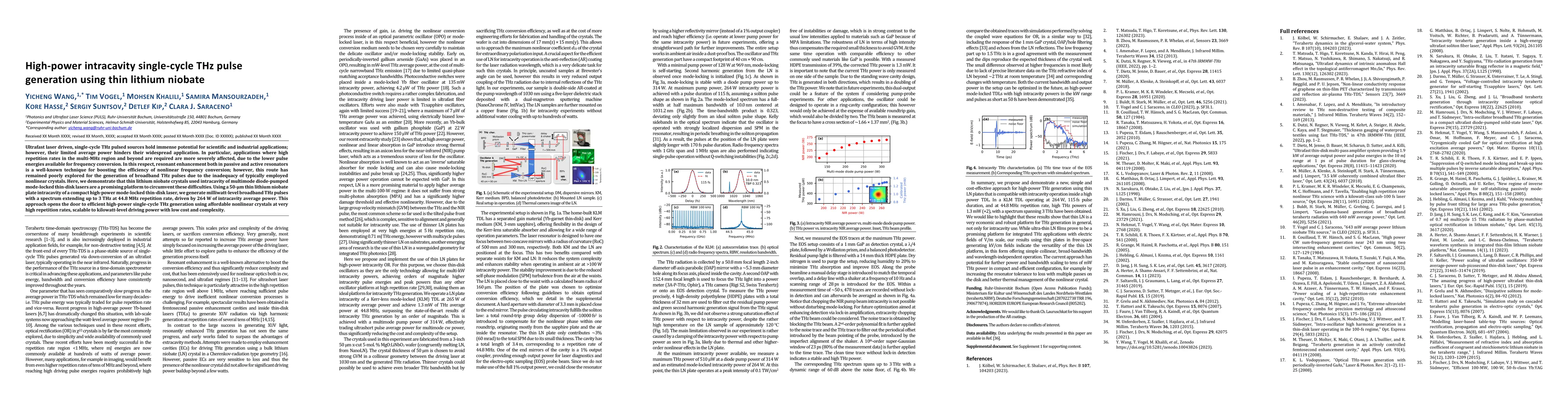 Thumbnail for High-power intracavity single-cycle THz pulse generation using thin
  lithium niobate