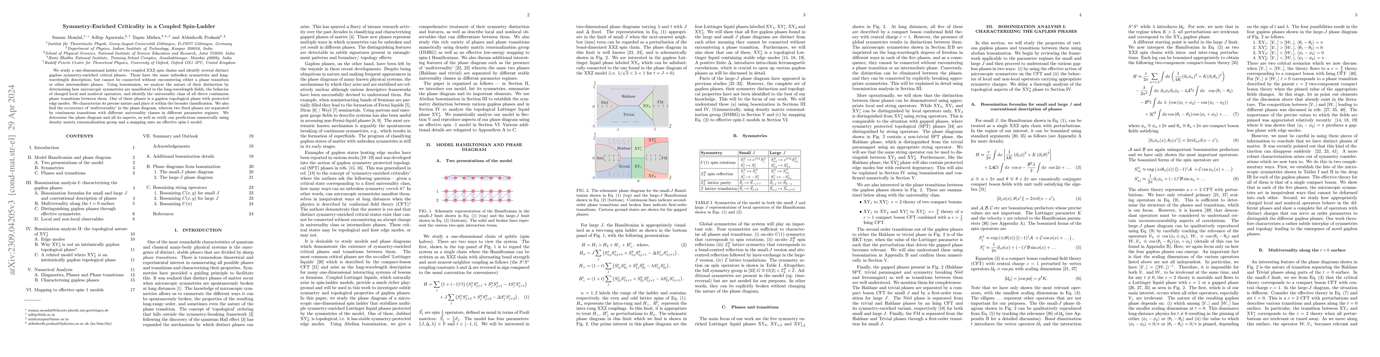 Thumbnail for Symmetry-Enriched Criticality in a Coupled Spin-Ladder