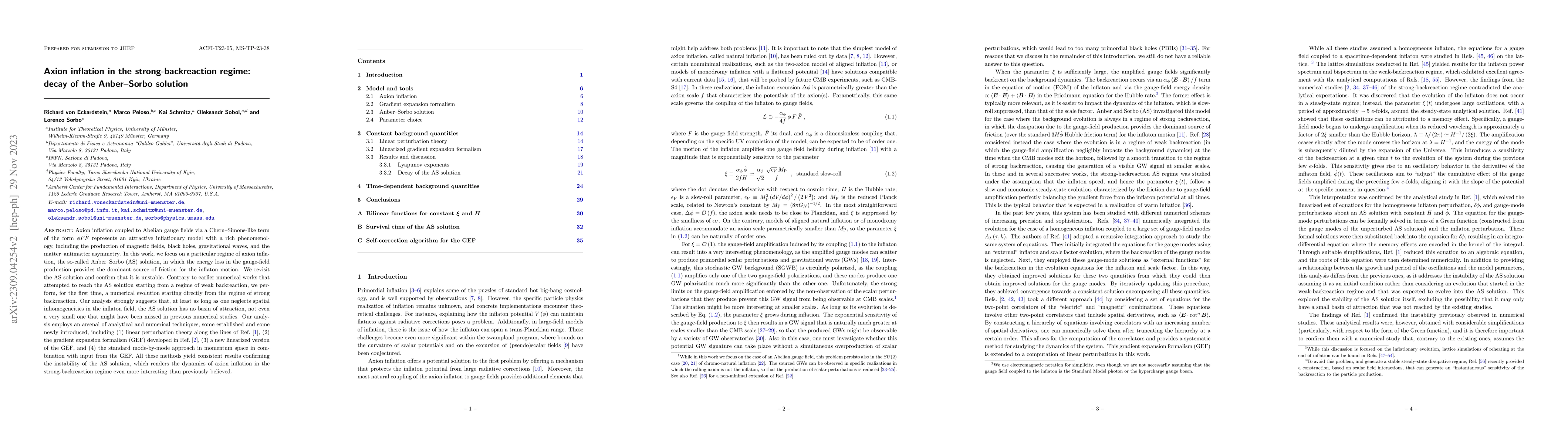 Thumbnail for Axion inflation in the strong-backreaction regime: decay of the
  Anber-Sorbo solution