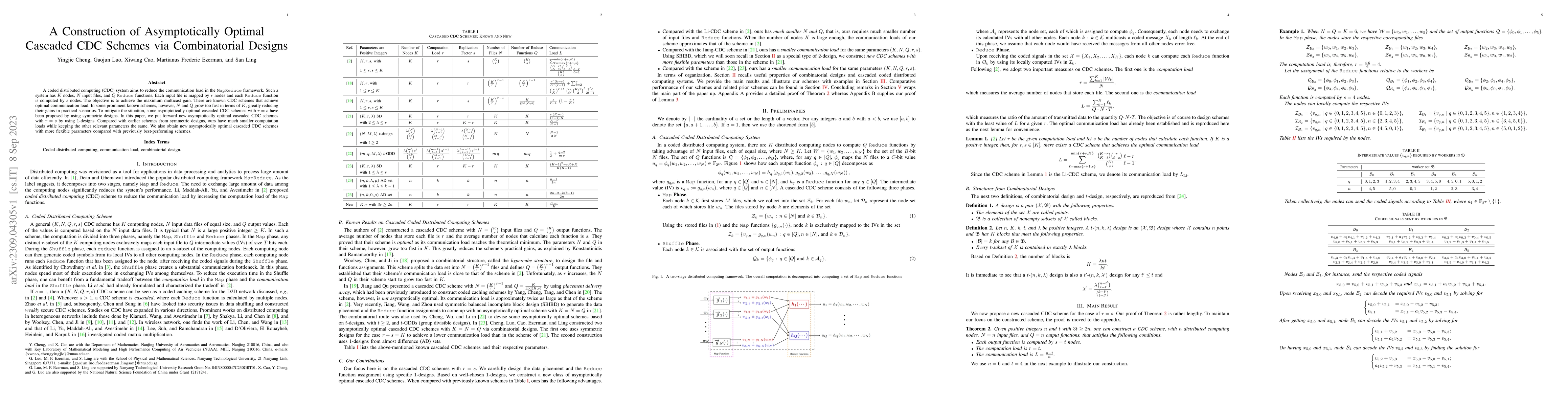 Thumbnail for A Construction of Asymptotically Optimal Cascaded CDC Schemes via
  Combinatorial Designs