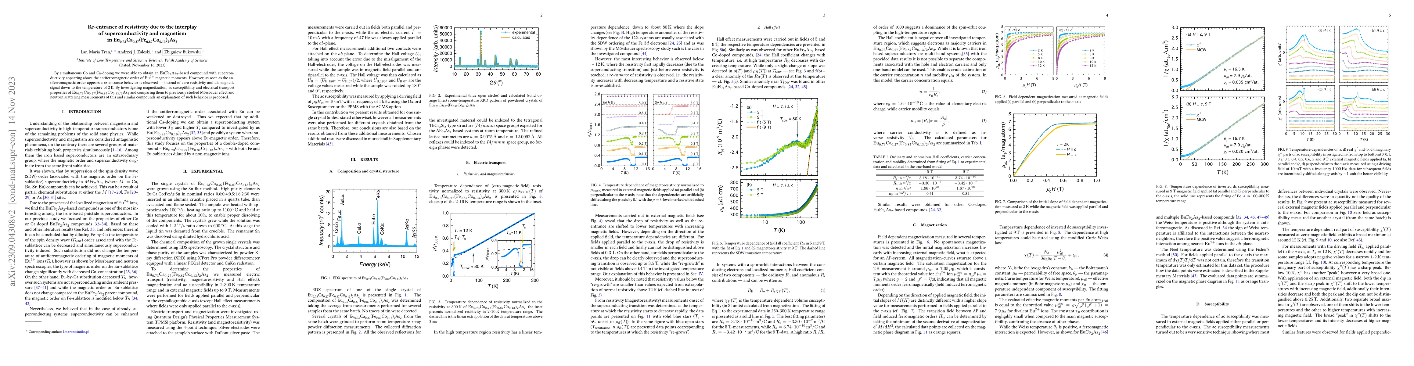 Thumbnail for Re-entrance of resistivity due to the interplay of superconductivity and
  magnetism in $\ce{Eu_{0.73}Ca_{0.27}(Fe_{0.87}Co_{0.13})2As2}$