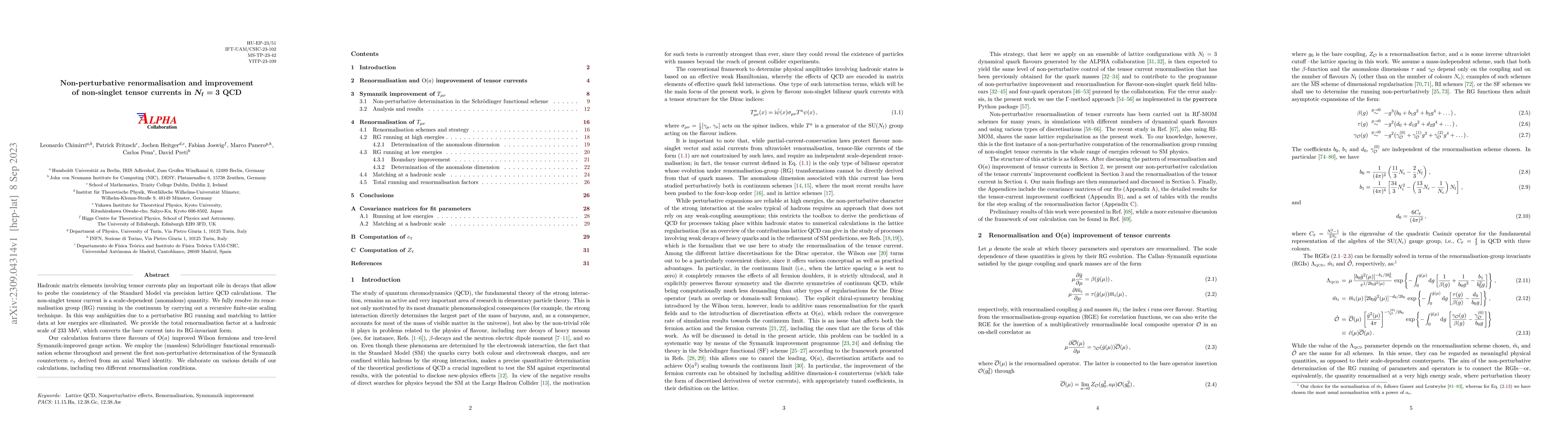 Thumbnail for Non-perturbative renormalisation and improvement of non-singlet tensor
  currents in $N_\mathrm{f}=3$ QCD