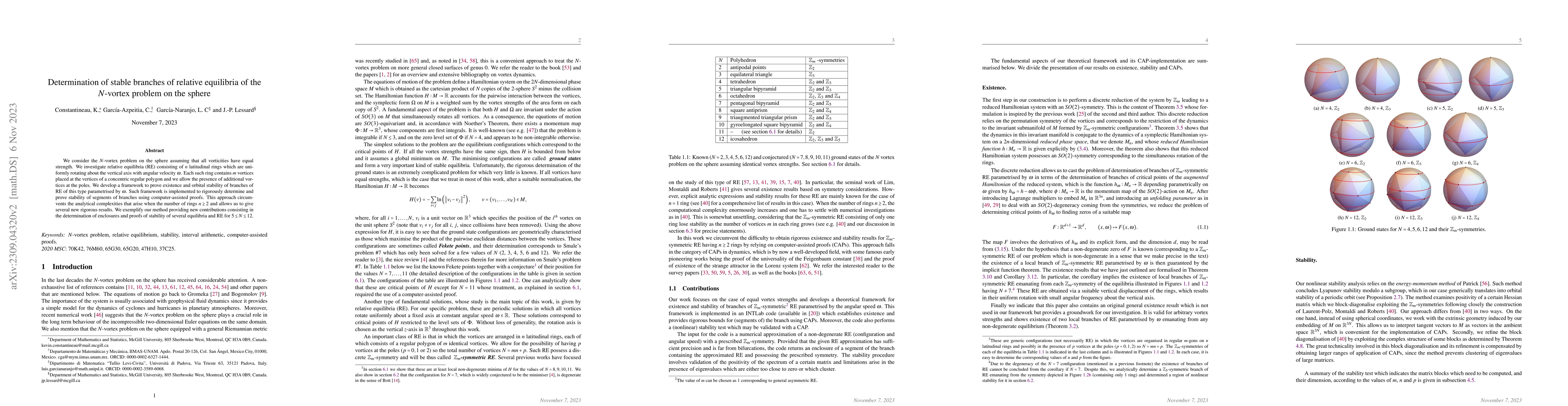 Thumbnail for Determination of stable branches of relative equilibria of the
  $N$-vortex problem on the sphere