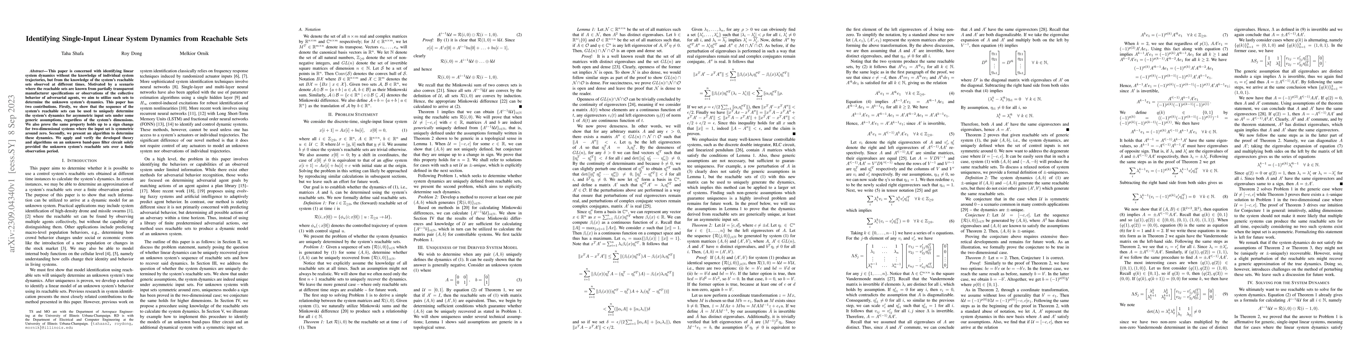 Thumbnail for Identifying Single-Input Linear System Dynamics from Reachable Sets