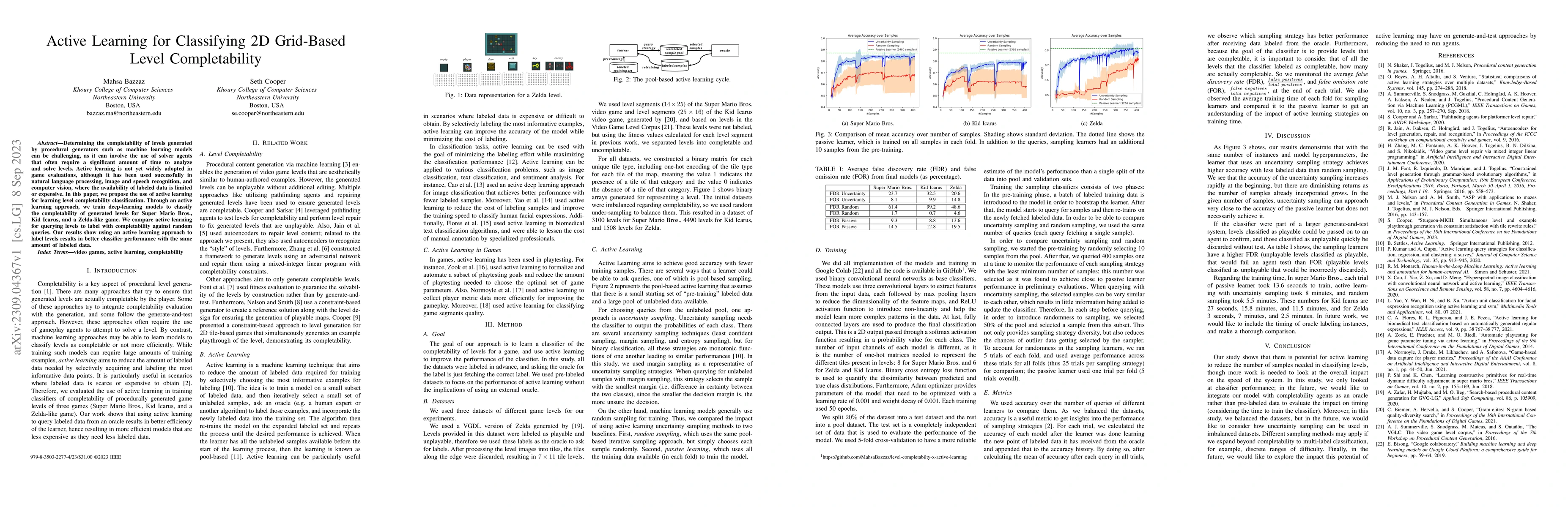 Thumbnail for Active Learning for Classifying 2D Grid-Based Level Completability