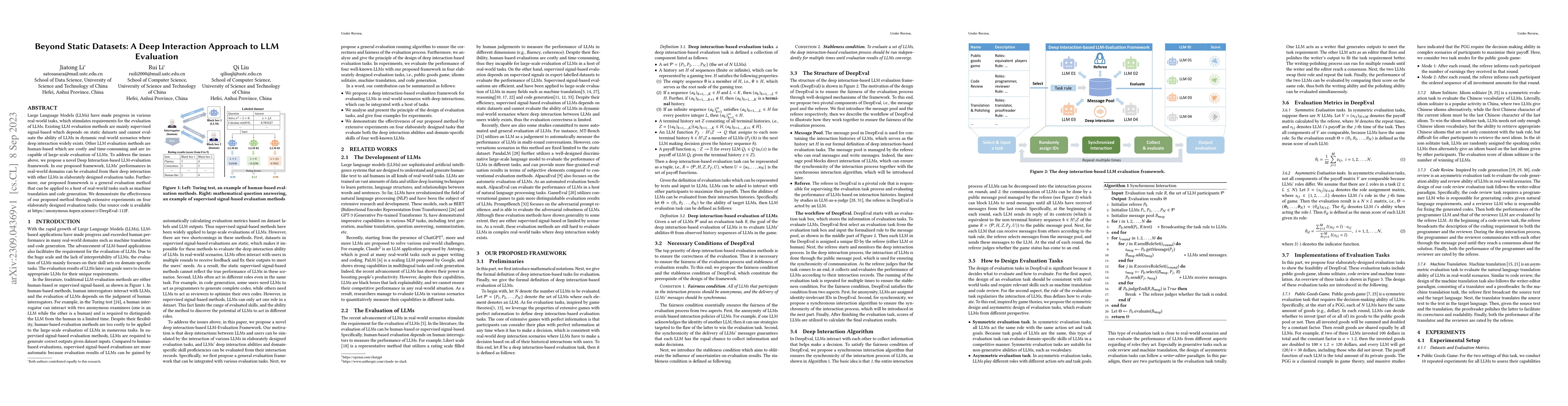 Thumbnail for Beyond Static Datasets: A Deep Interaction Approach to LLM Evaluation