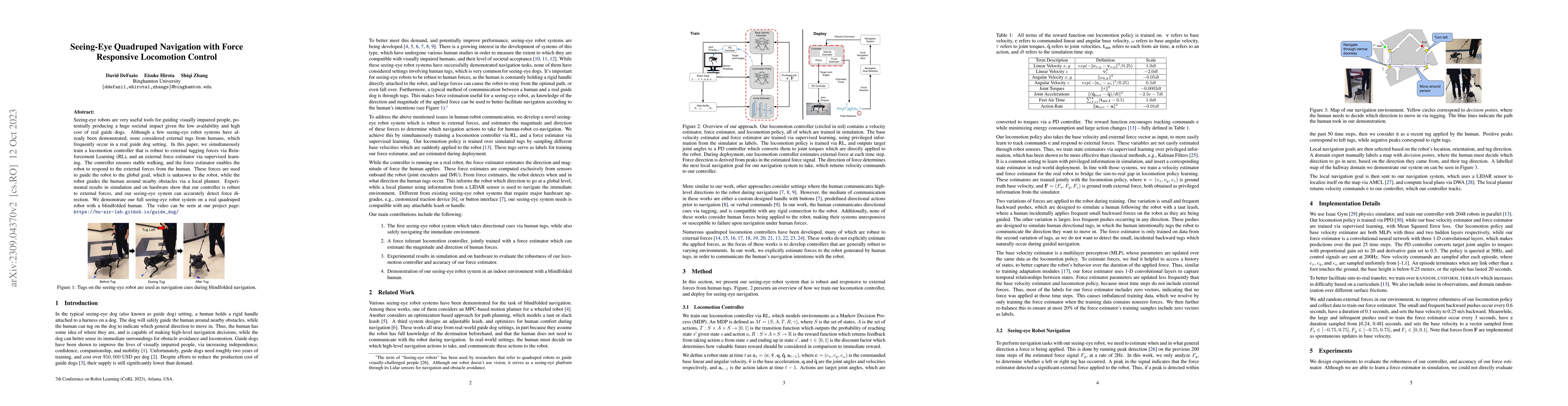 Thumbnail for Seeing-Eye Quadruped Navigation with Force Responsive Locomotion Control