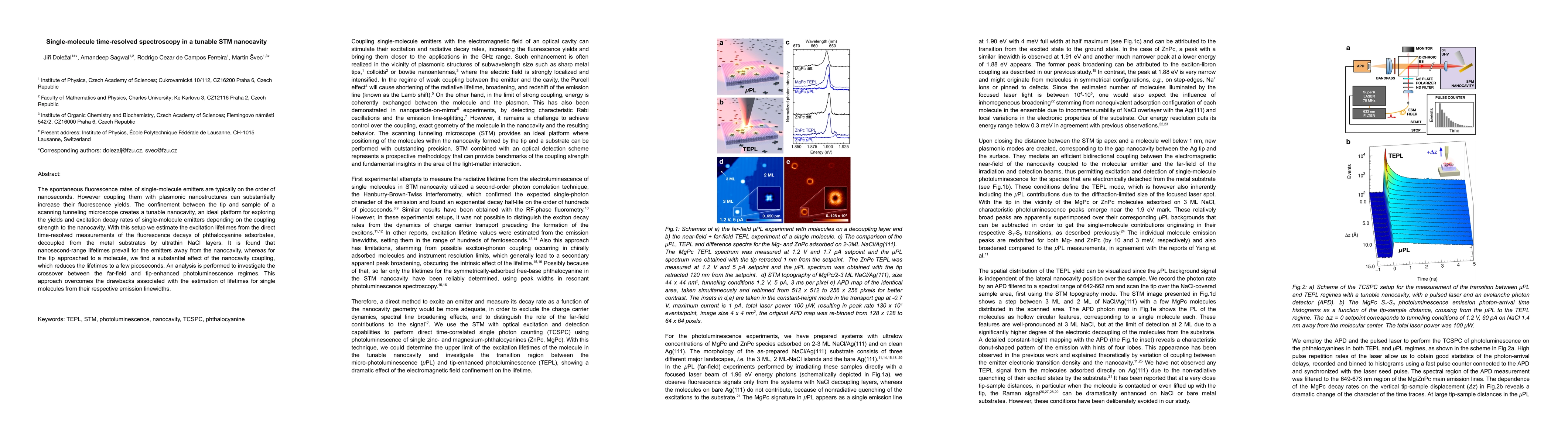 Thumbnail for Single-molecule time-resolved spectroscopy in a tunable STM nanocavity