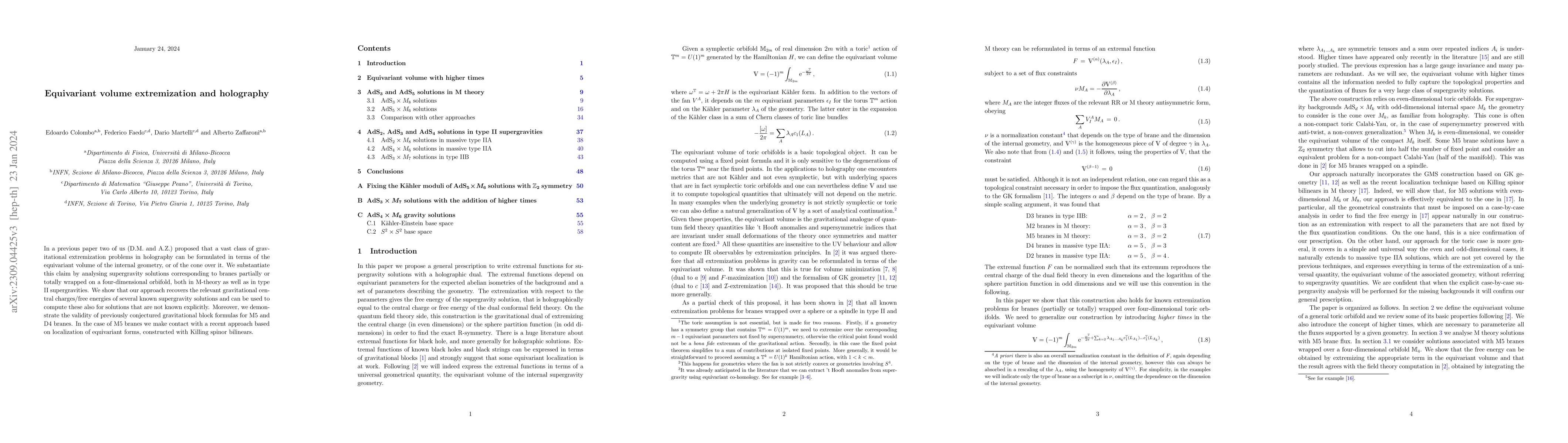Thumbnail for Equivariant volume extremization and holography