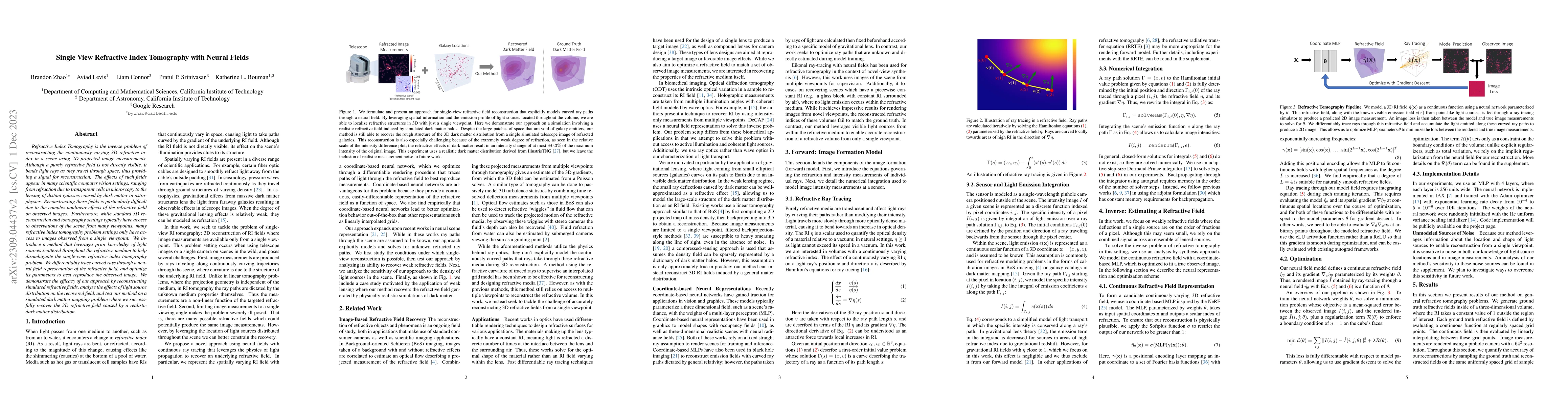 Thumbnail for Single View Refractive Index Tomography with Neural Fields