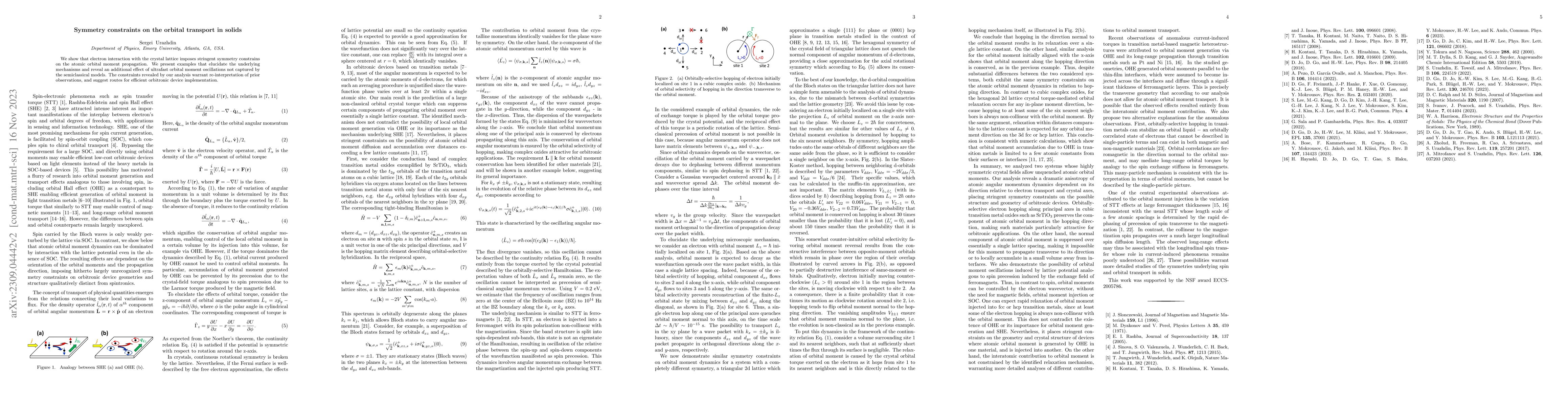 Thumbnail for Symmetry constraints on the orbital transport in solids