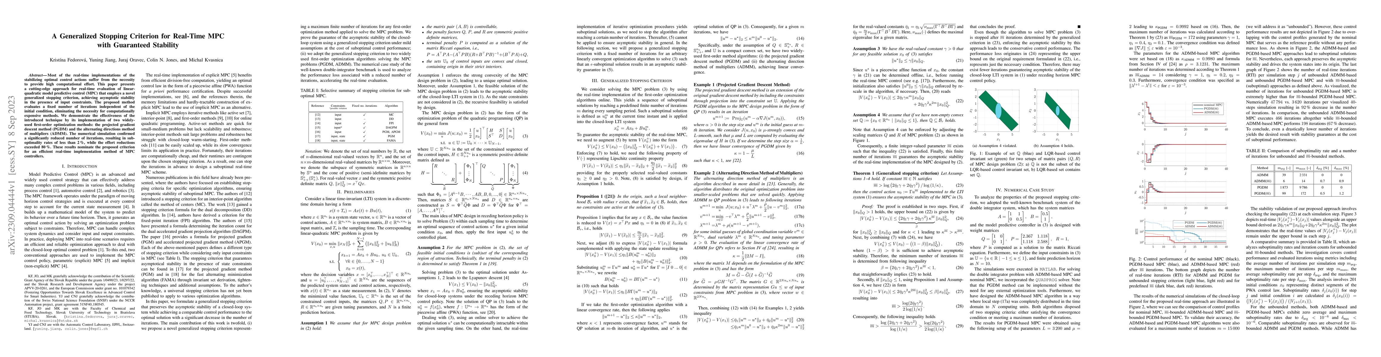 Thumbnail for A Generalized Stopping Criterion for Real-Time MPC with Guaranteed
  Stability