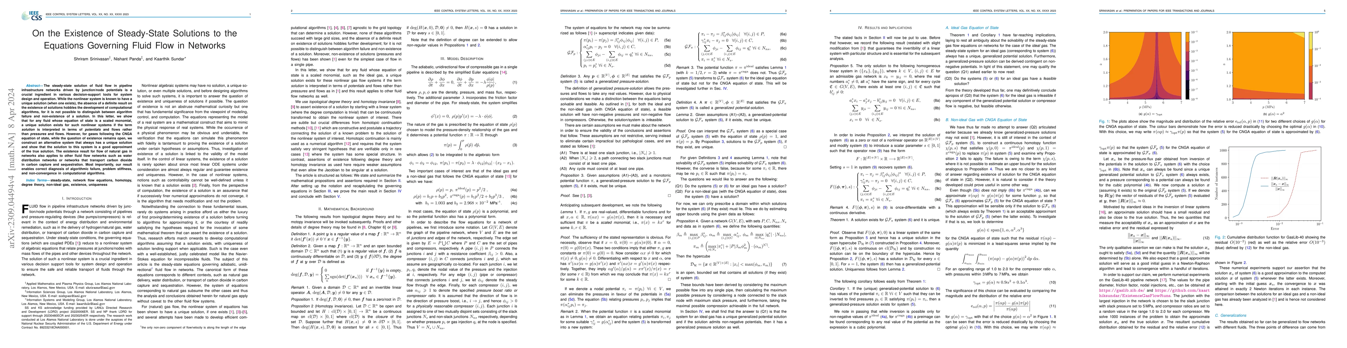 Thumbnail for On the Existence of Steady-State Solutions to the Equations Governing
  Fluid Flow in Networks