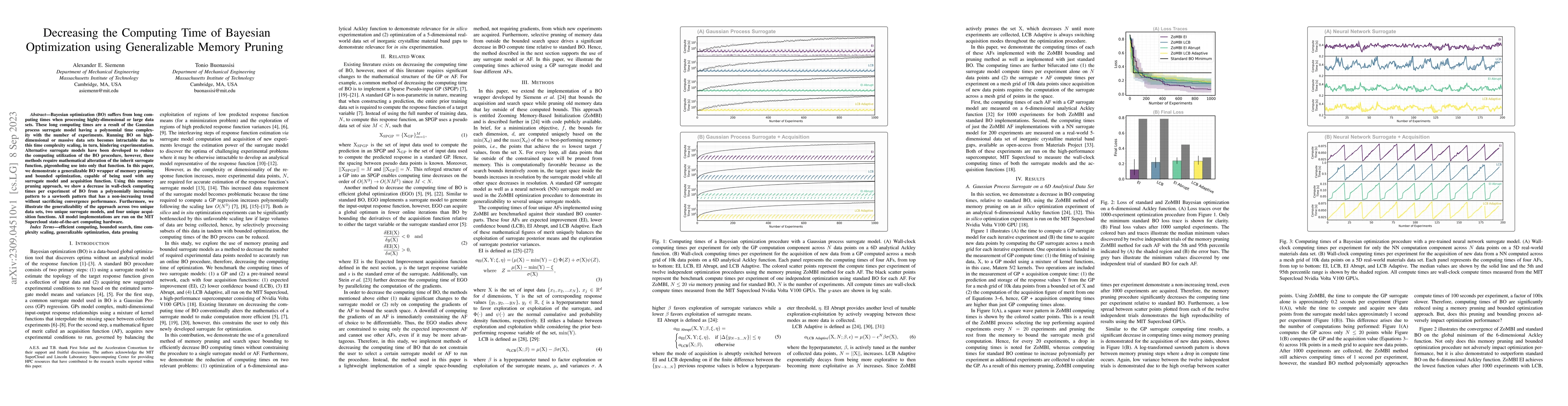 Thumbnail for Decreasing the Computing Time of Bayesian Optimization using
  Generalizable Memory Pruning