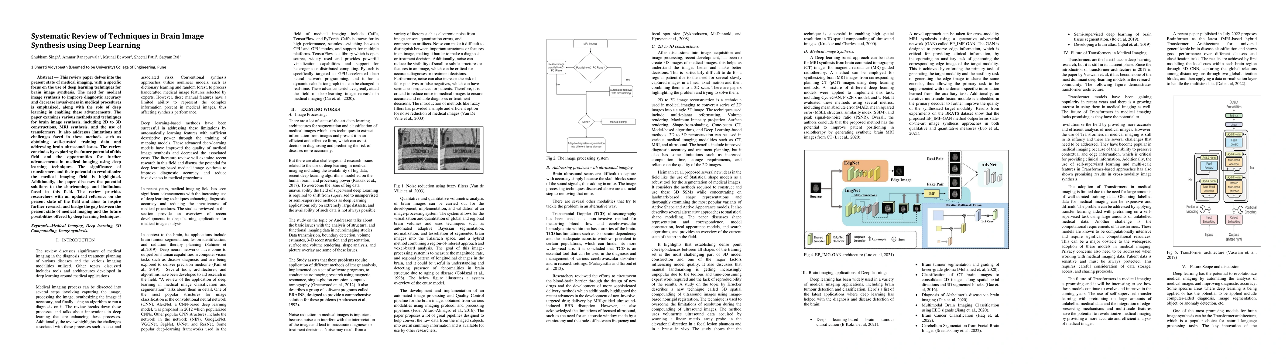 Thumbnail for Systematic Review of Techniques in Brain Image Synthesis using Deep
  Learning