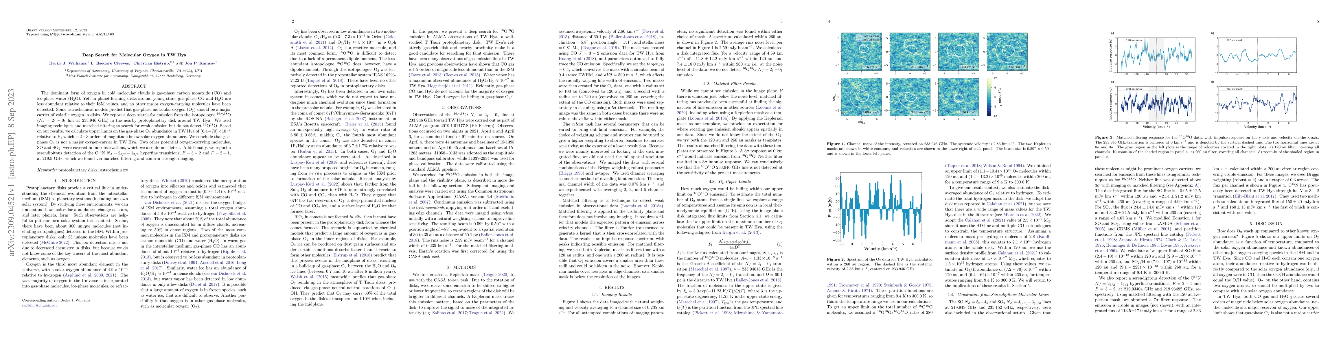 Thumbnail for Deep Search For Molecular Oxygen in TW Hya