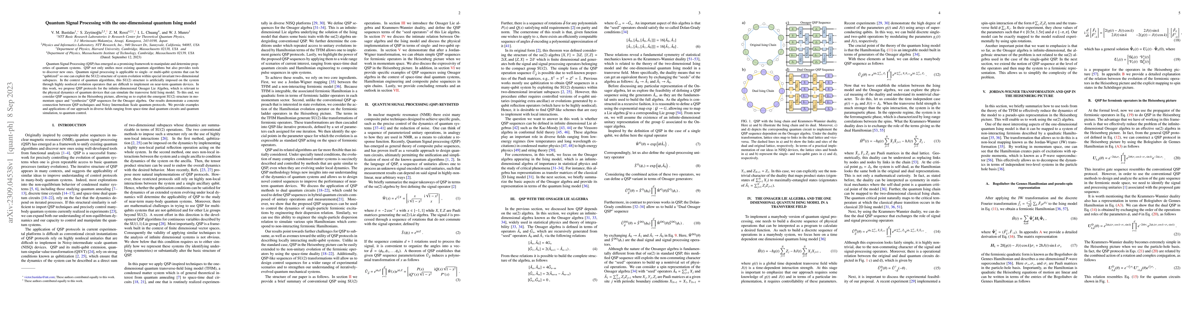 Thumbnail for Quantum Signal Processing with the one-dimensional quantum Ising model