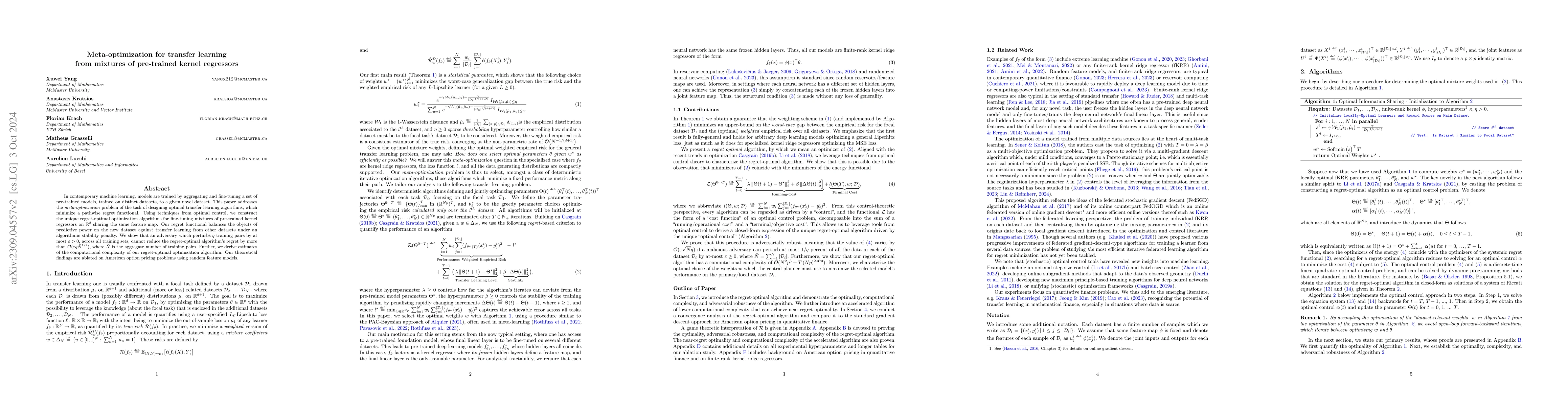 Thumbnail for Regret-Optimal Federated Transfer Learning for Kernel Regression with
  Applications in American Option Pricing