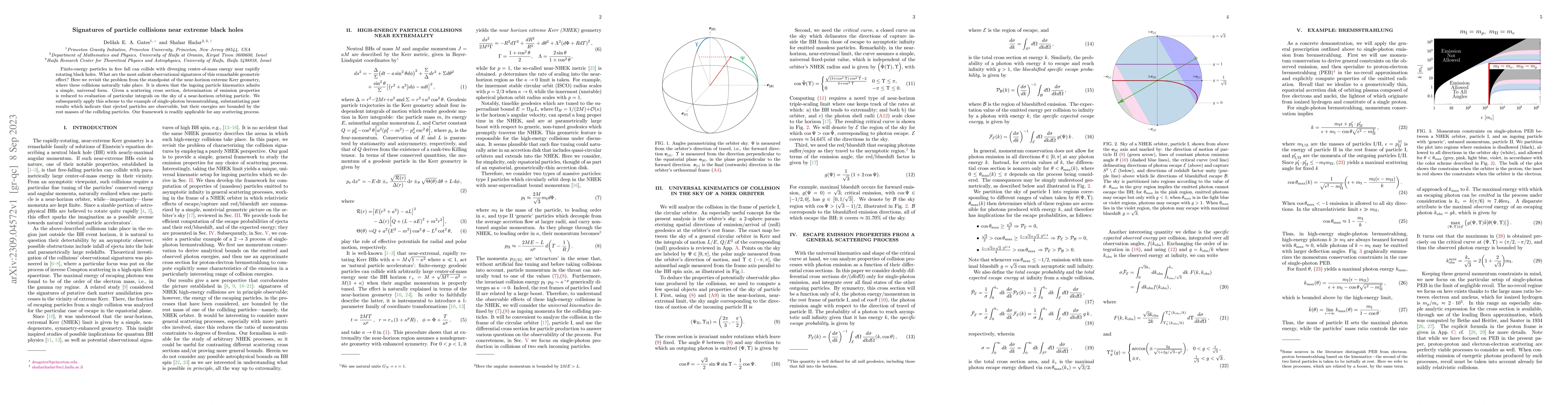 Thumbnail for Signatures of particle collisions near extreme black holes