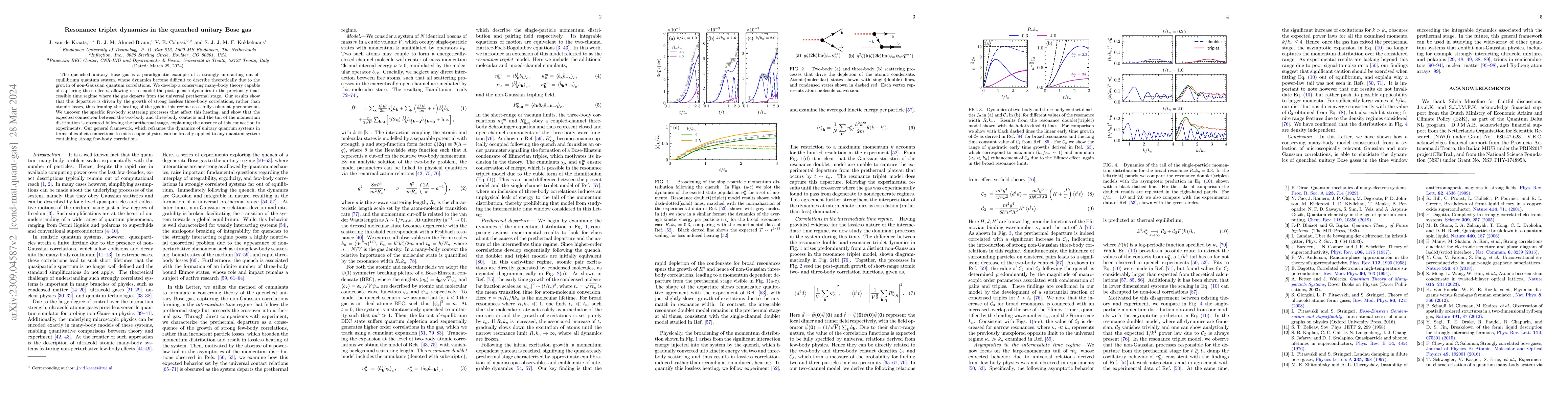 Thumbnail for Resonance triplet dynamics in the quenched unitary Bose gas