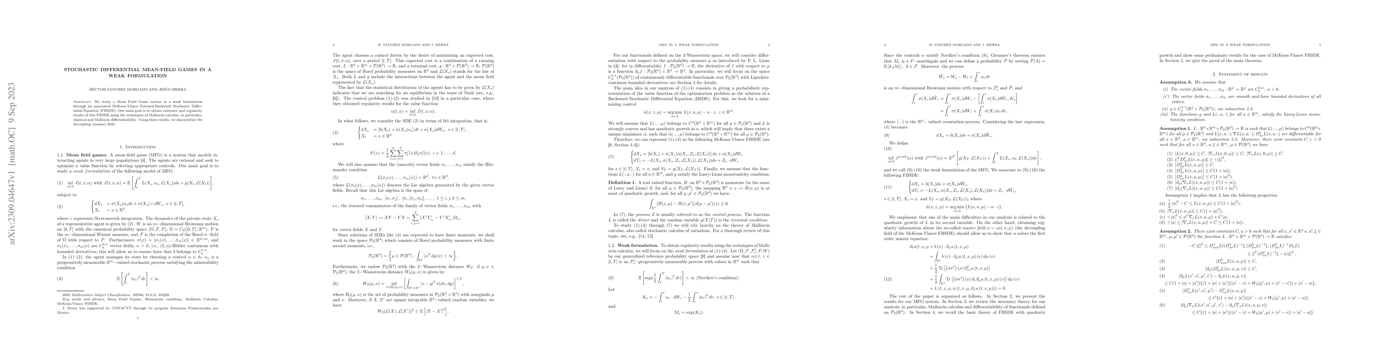 Thumbnail for Stochastic Differential Mean-Field Games in a Weak Formulation