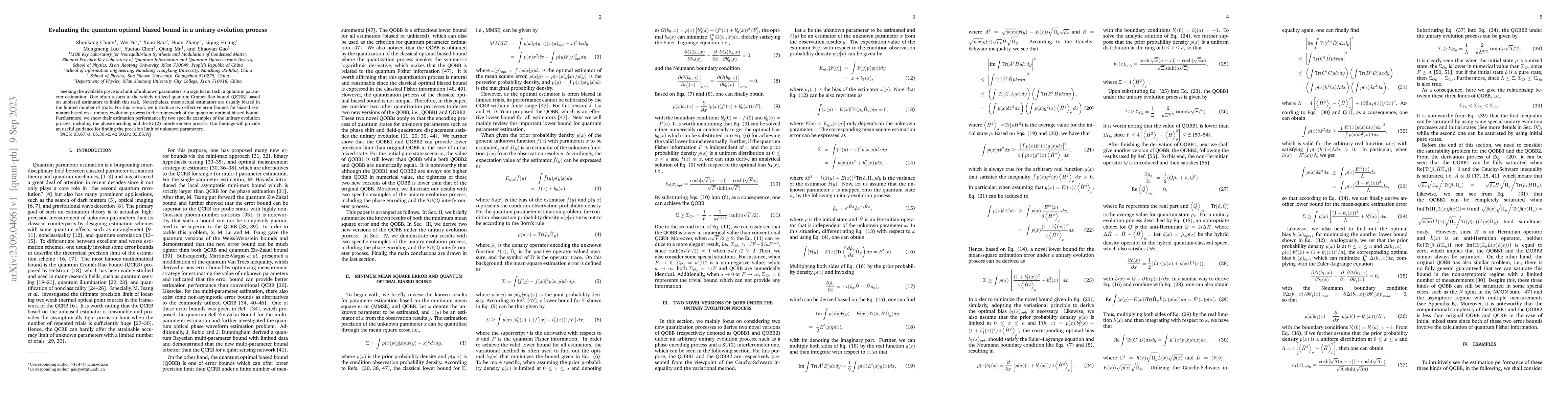 Thumbnail for Evaluating the quantum optimal biased bound in a unitary evolution
  process