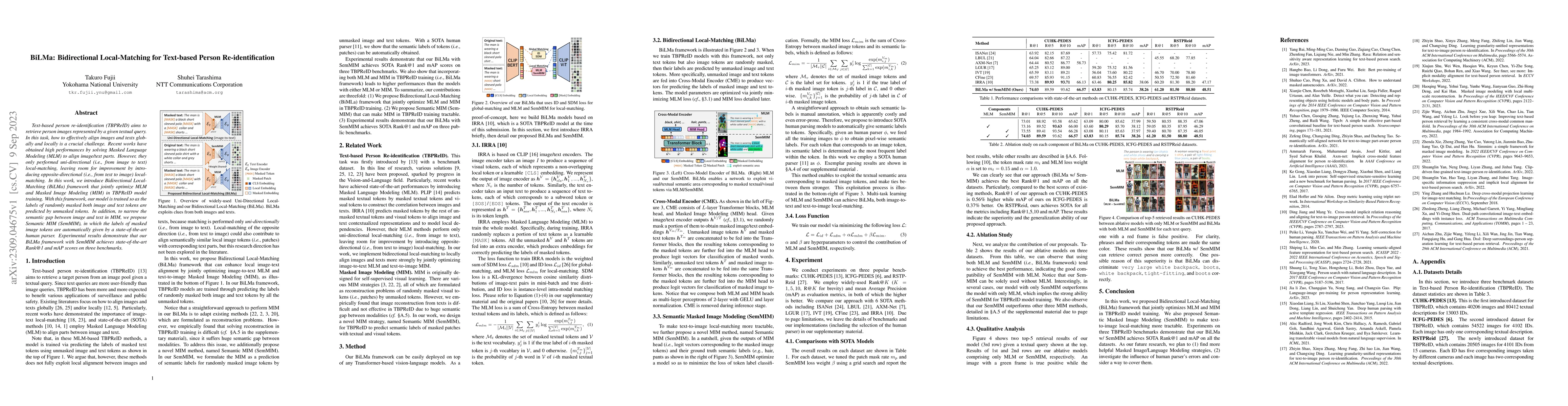 Thumbnail for BiLMa: Bidirectional Local-Matching for Text-based Person
  Re-identification