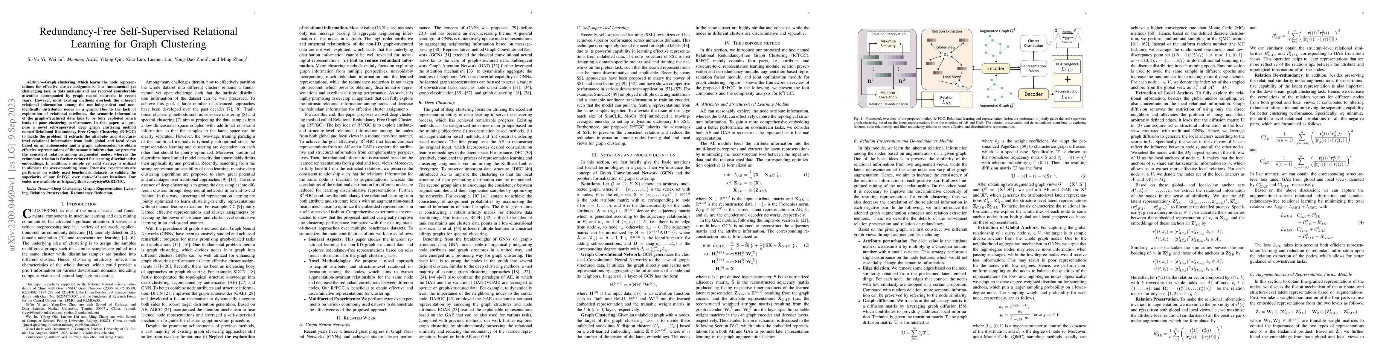 Thumbnail for Redundancy-Free Self-Supervised Relational Learning for Graph Clustering