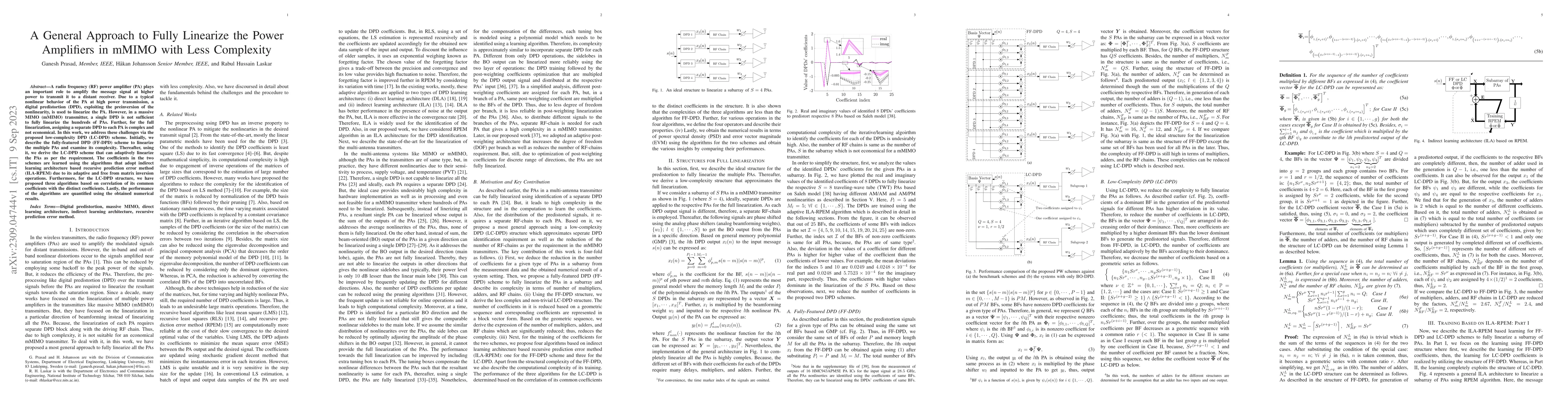 Thumbnail for A General Approach to Fully Linearize the Power Amplifiers in mMIMO with
  Less Complexity