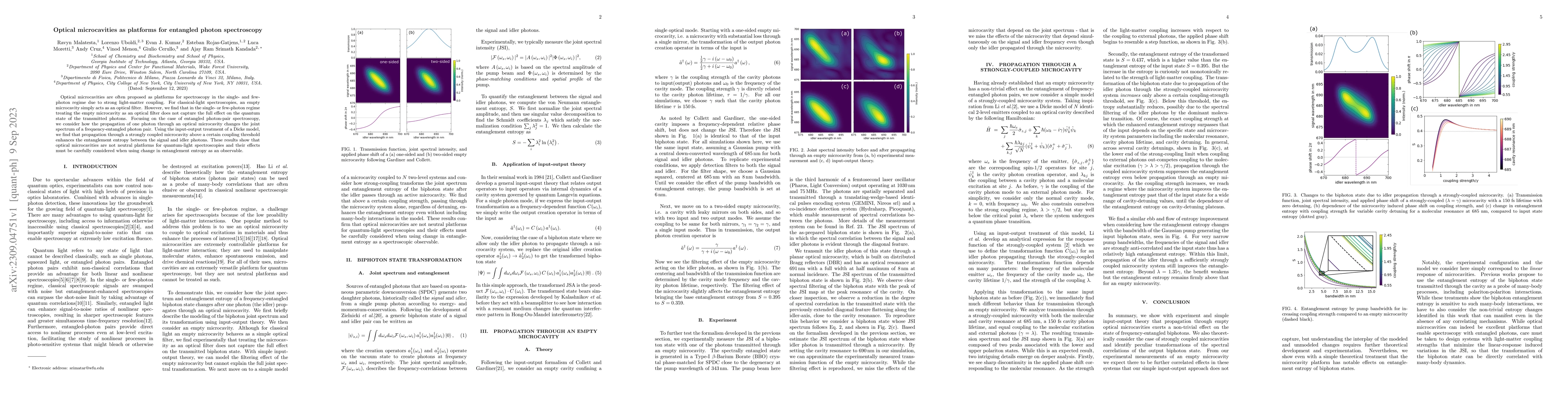 Thumbnail for Optical microcavities as platforms for entangled photon spectroscopy
