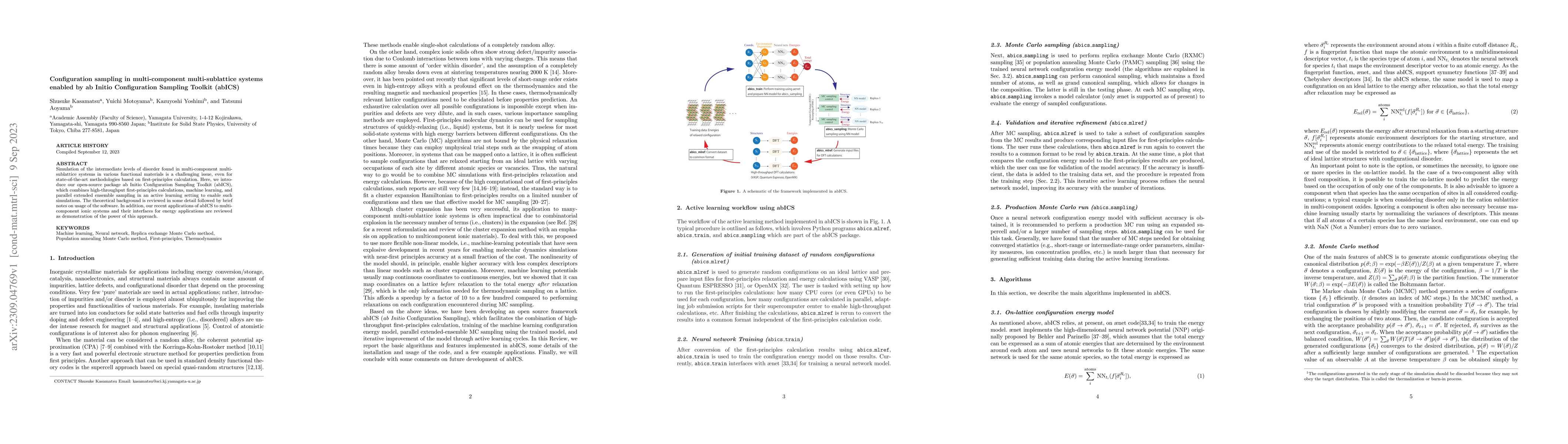 Thumbnail for Configuration sampling in multi-component multi-sublattice systems
  enabled by ab Initio Configuration Sampling Toolkit (abICS)