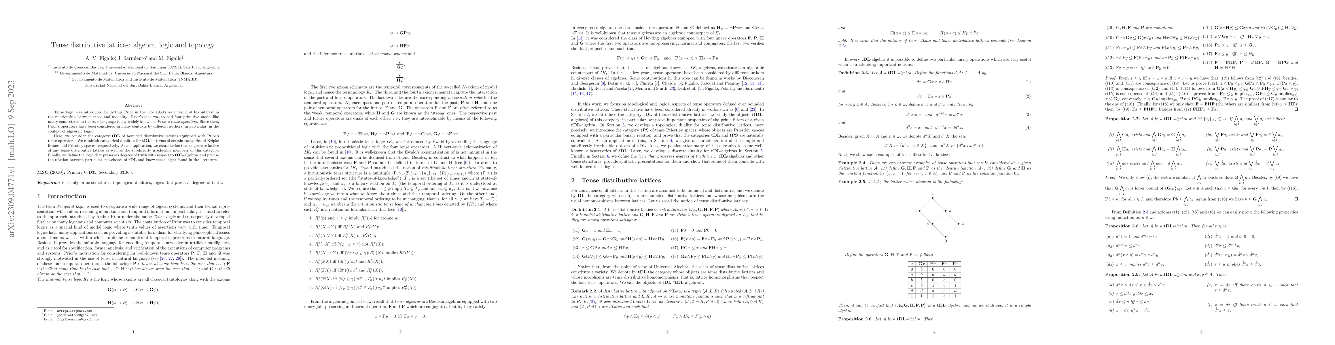 Thumbnail for Tense distributive lattices: algebra, logic and topology