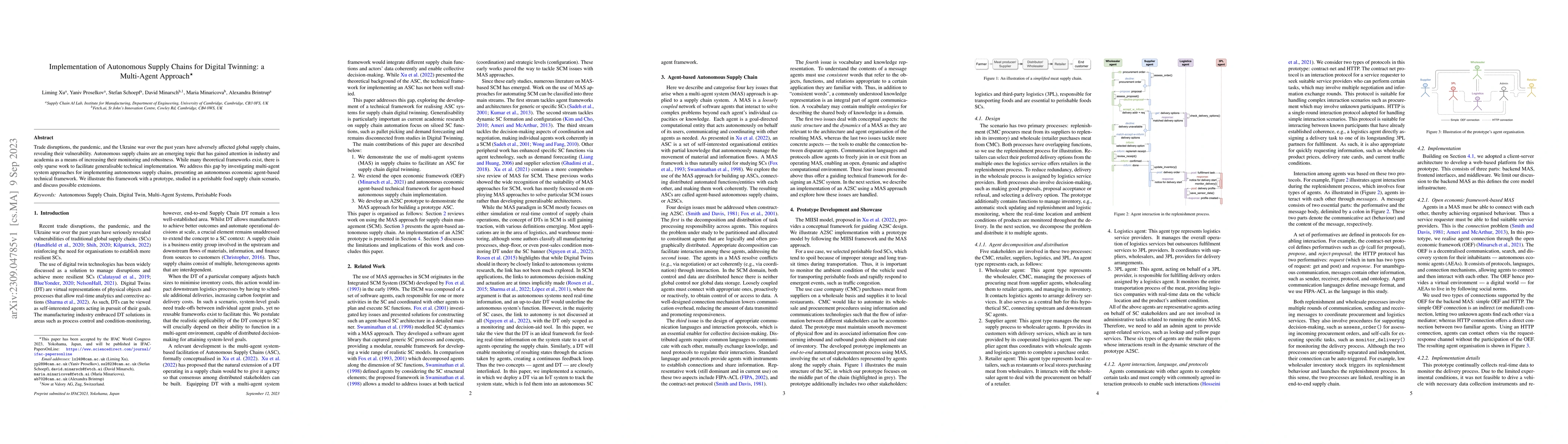 Thumbnail for Implementation of Autonomous Supply Chains for Digital Twinning: a
  Multi-Agent Approach