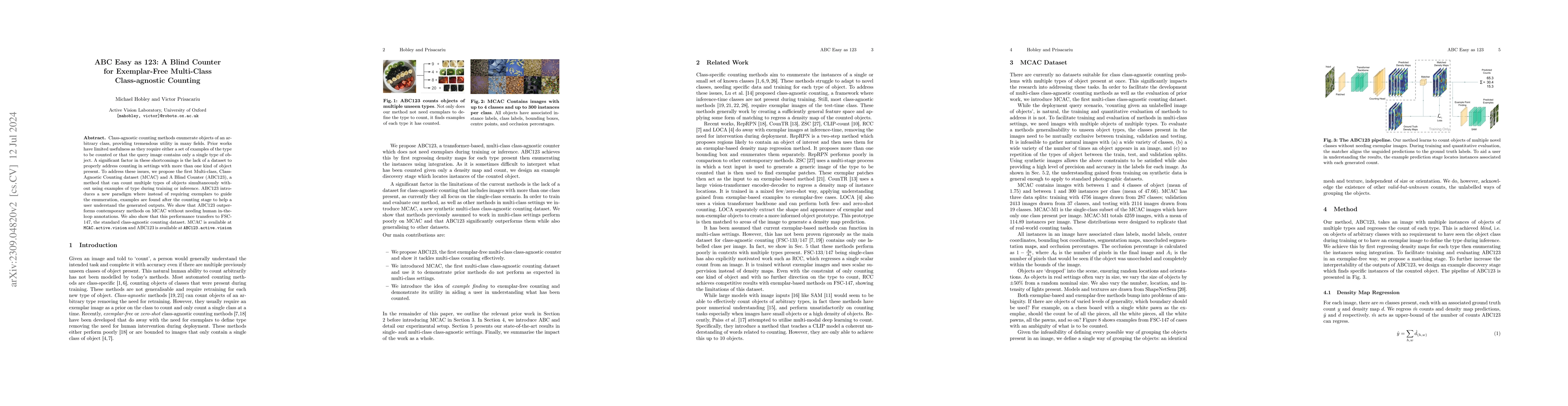 Thumbnail for ABC Easy as 123: A Blind Counter for Exemplar-Free Multi-Class
  Class-agnostic Counting