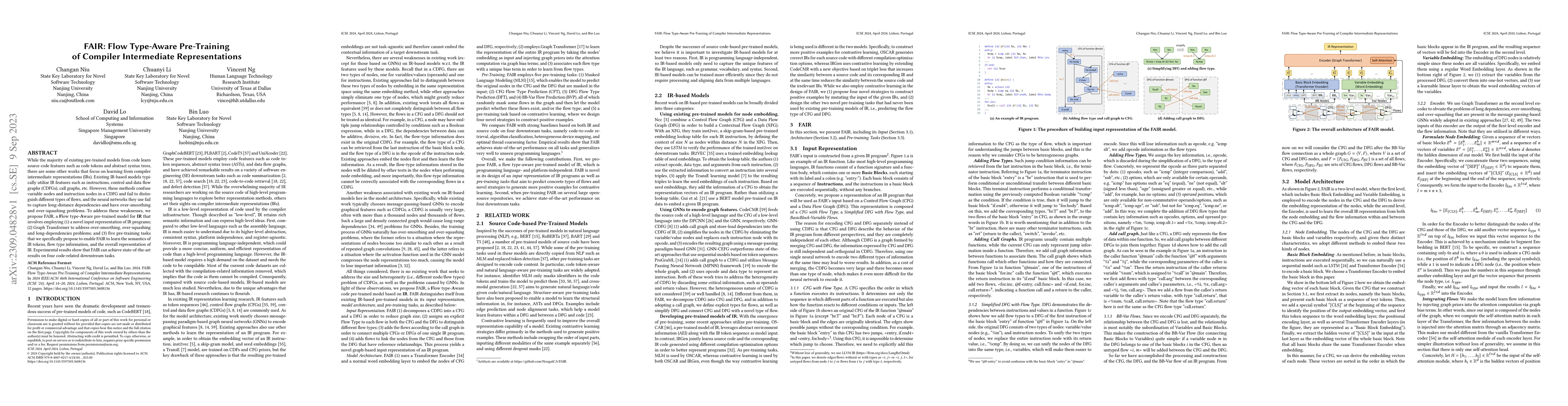 Thumbnail for FAIR: Flow Type-Aware Pre-Training of Compiler Intermediate
  Representations