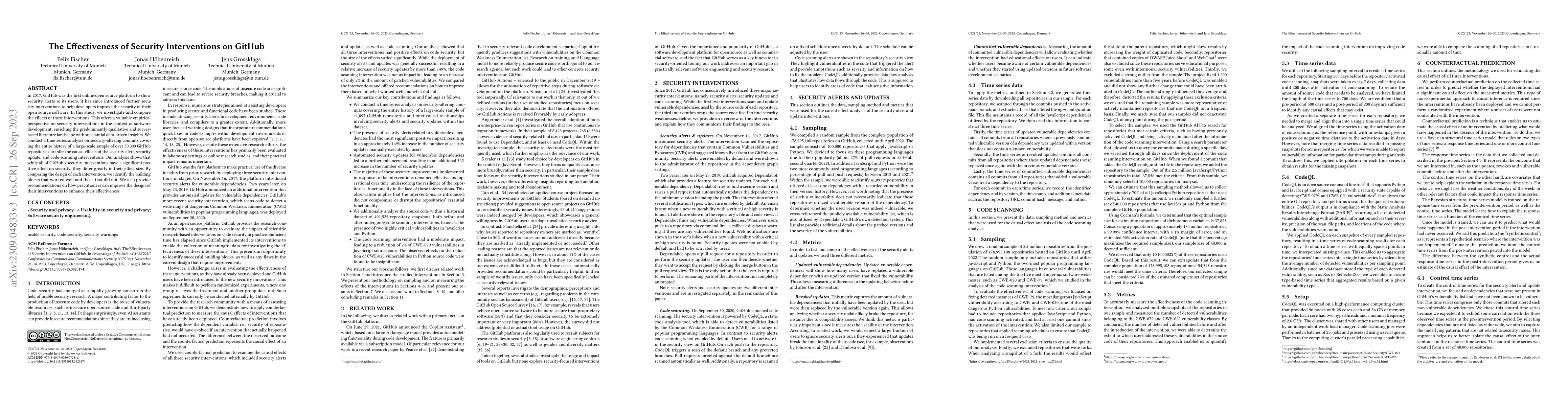 Thumbnail for The Effectiveness of Security Interventions on GitHub