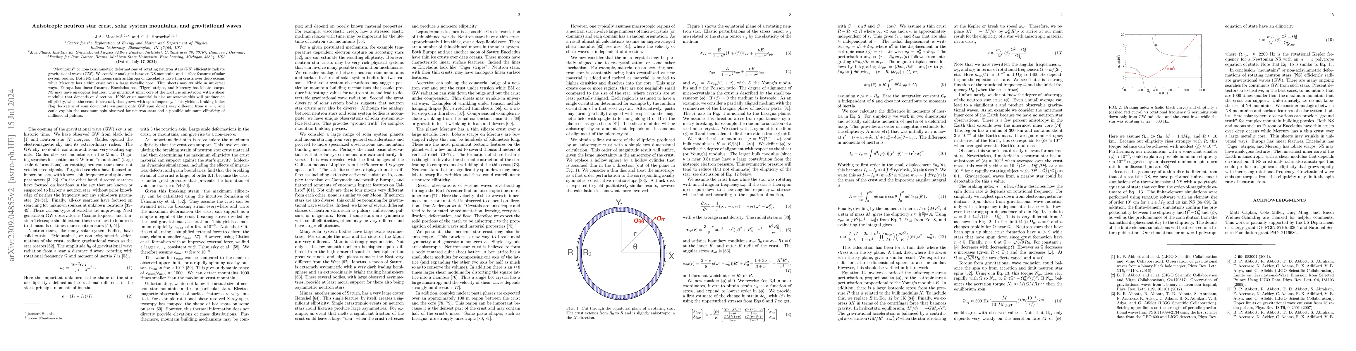 Thumbnail for Anisotropic neutron star crust, solar system mountains, and
  gravitational waves