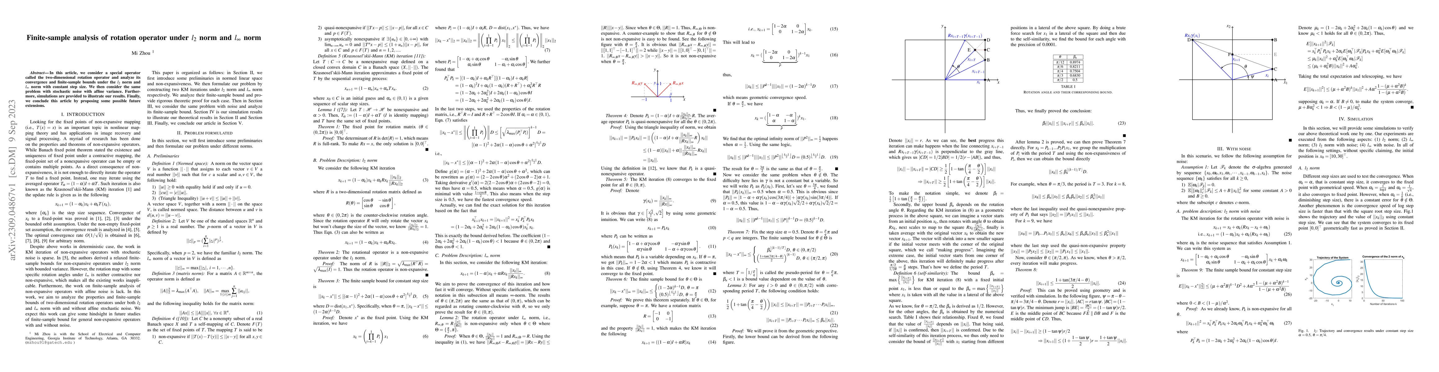 Thumbnail for Finite-sample analysis of rotation operator under $l_2$ norm and
  $l_\infty$ norm