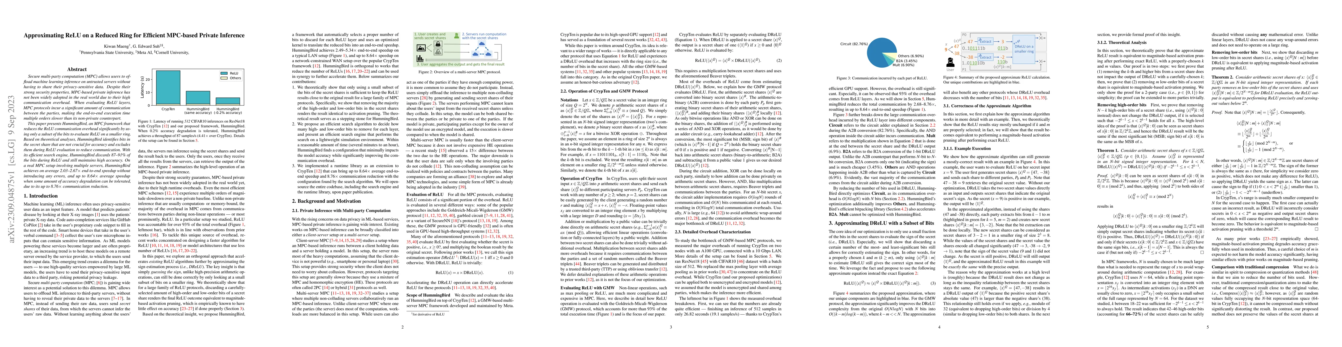 Thumbnail for Approximating ReLU on a Reduced Ring for Efficient MPC-based Private
  Inference