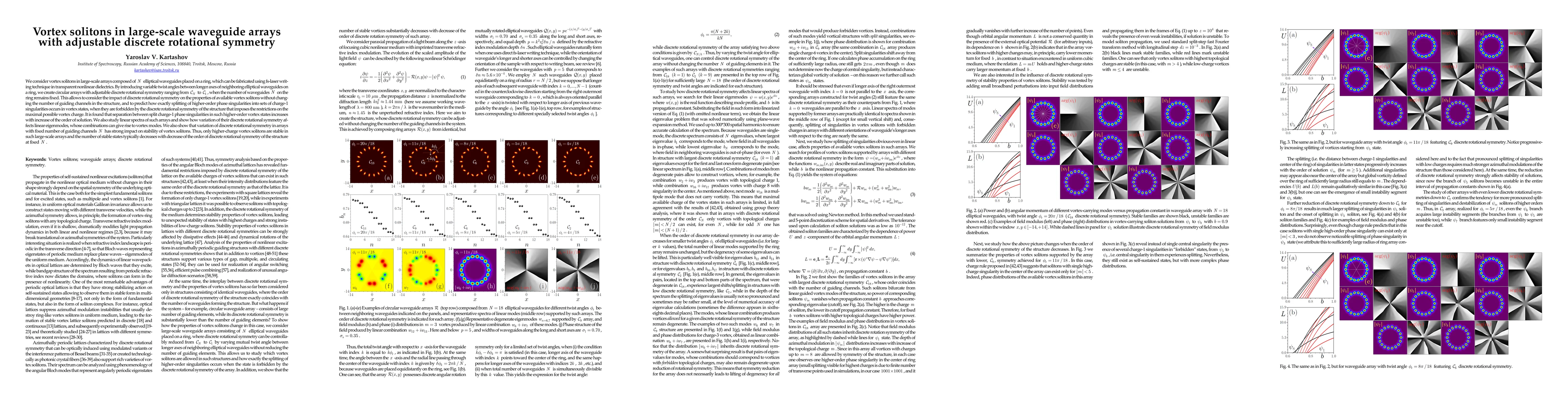 Thumbnail for Vortex solitons in large-scale waveguide arrays with adjustable discrete
  rotational symmetry