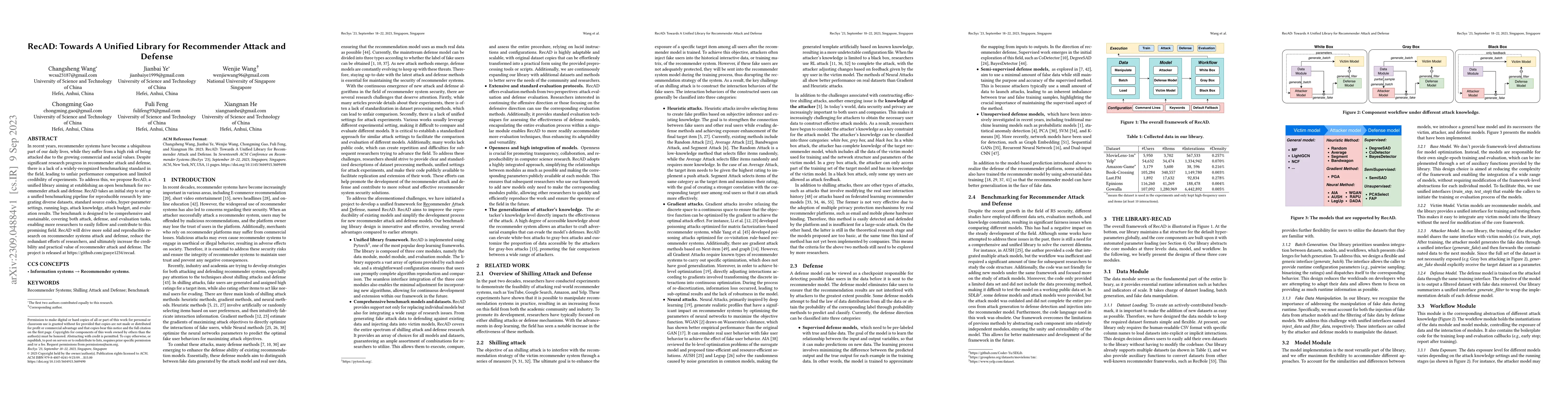 Thumbnail for RecAD: Towards A Unified Library for Recommender Attack and Defense