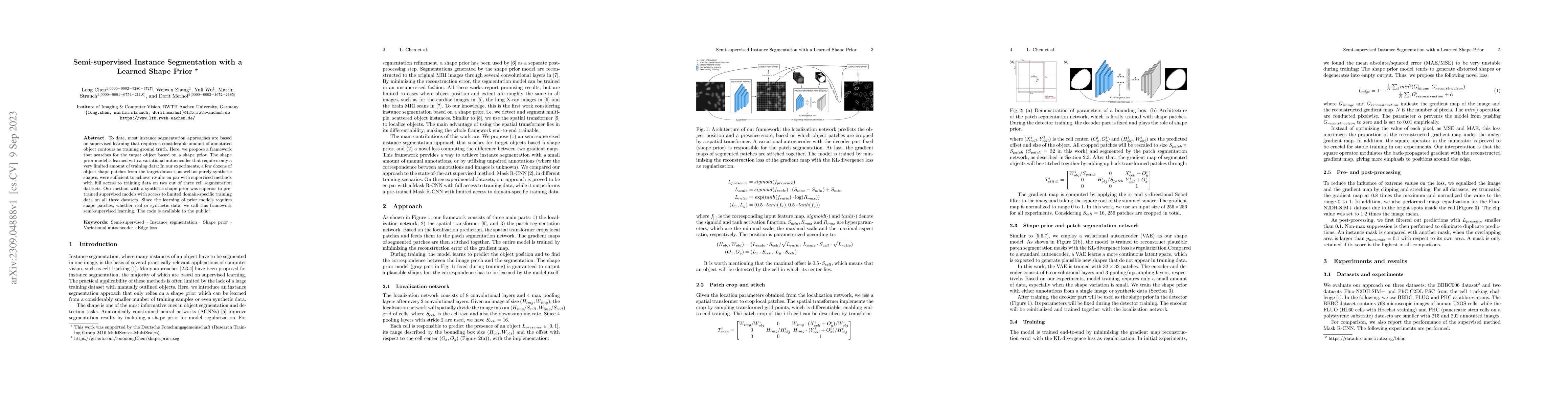 Thumbnail for Semi-supervised Instance Segmentation with a Learned Shape Prior
