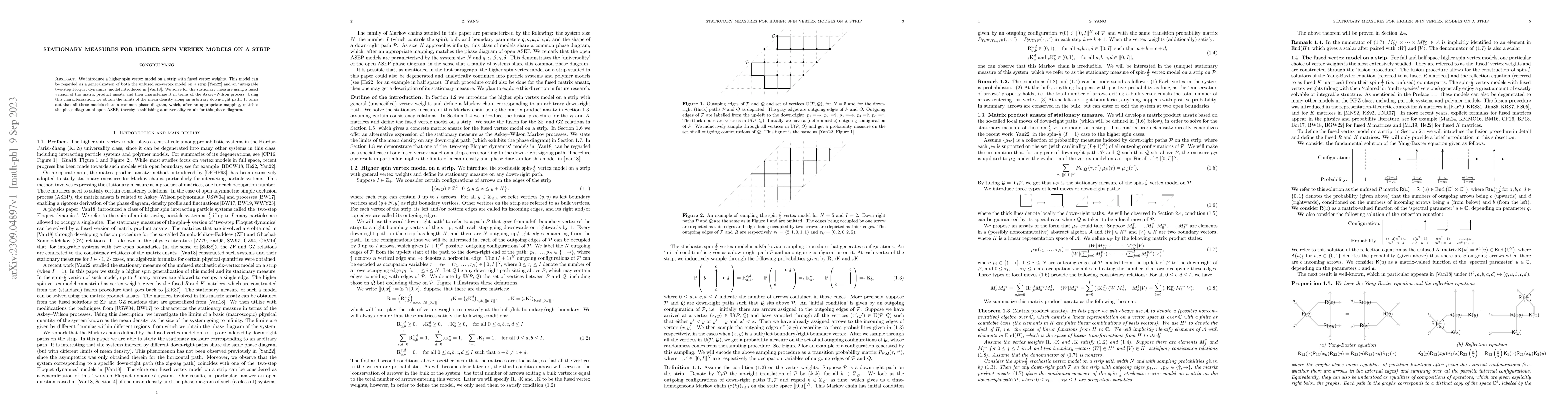 Thumbnail for Stationary measures for higher spin vertex models on a strip