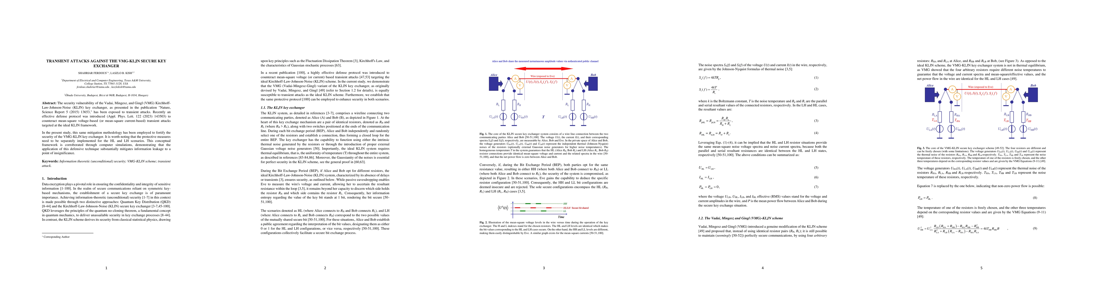 Thumbnail for Transient Attacks against the VMG-KLJN Secure Key Exchanger
