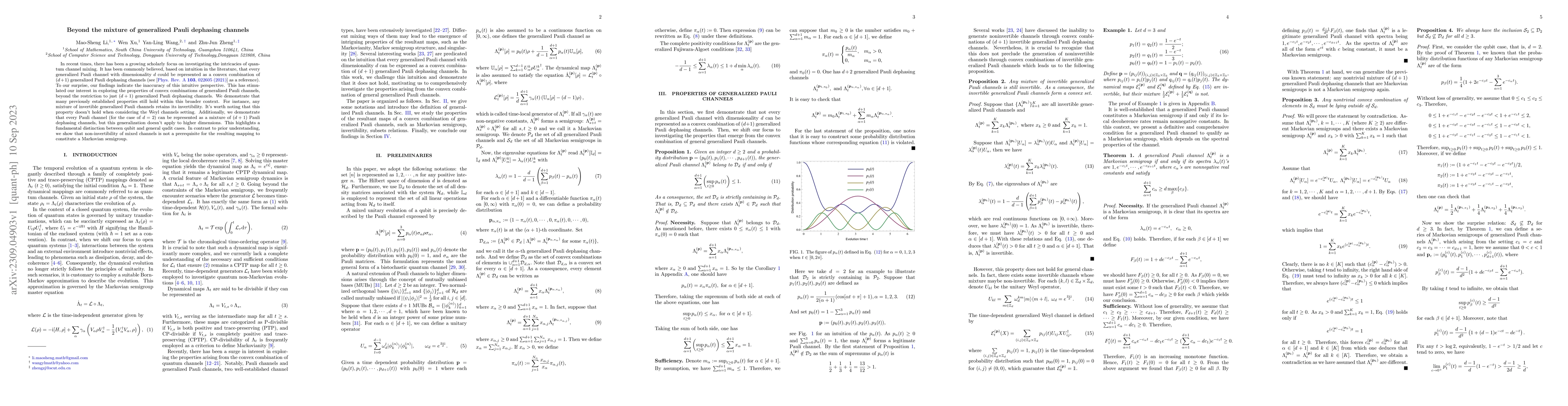 Thumbnail for Beyond the mixture of generalized Pauli dephasing channels