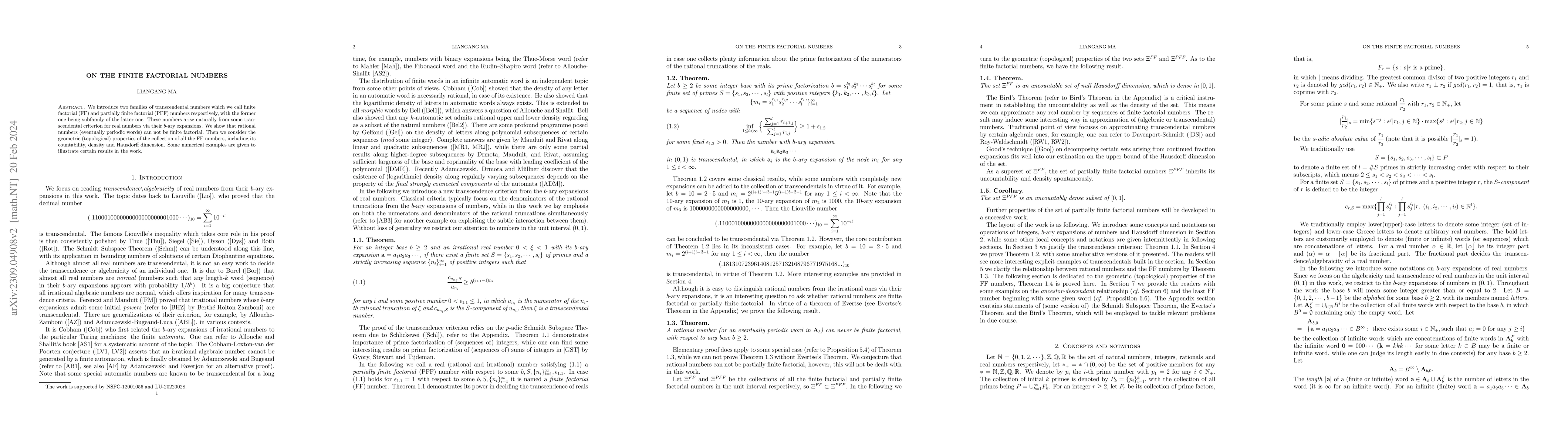 Thumbnail for On the finite factorial numbers
