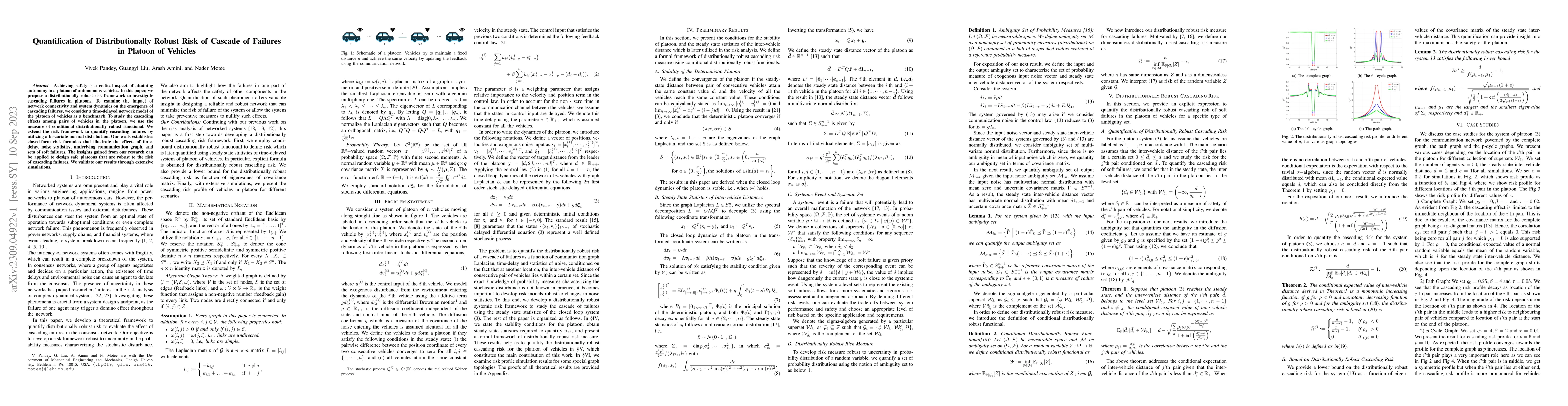 Thumbnail for Quantification of Distributionally Robust Risk of Cascade of Failures in
  Platoon of Vehicles