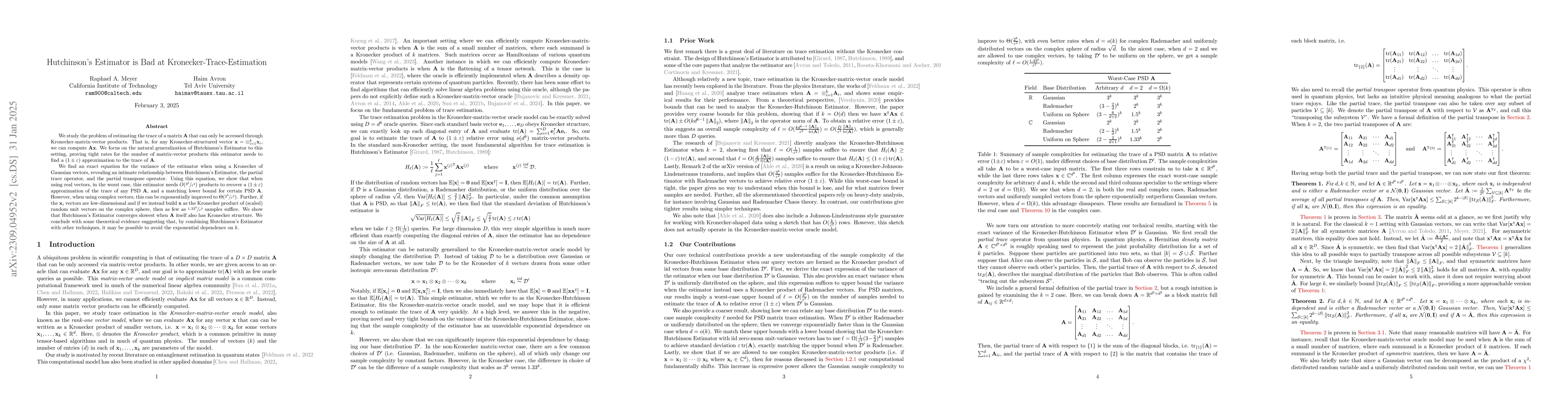 Thumbnail for Hutchinson's Estimator is Bad at Kronecker-Trace-Estimation