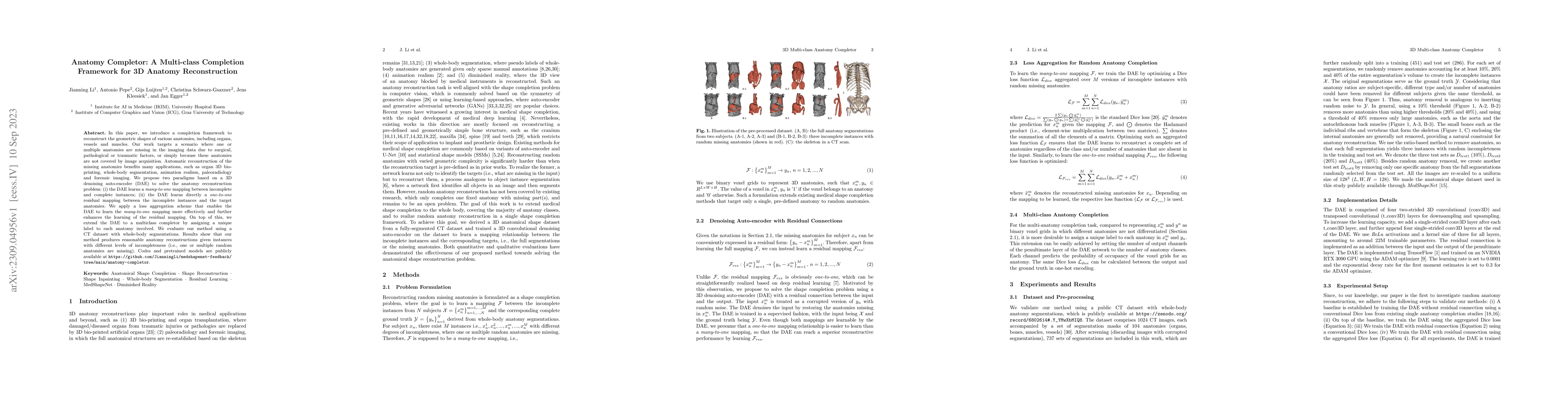 Thumbnail for Anatomy Completor: A Multi-class Completion Framework for 3D Anatomy
  Reconstruction